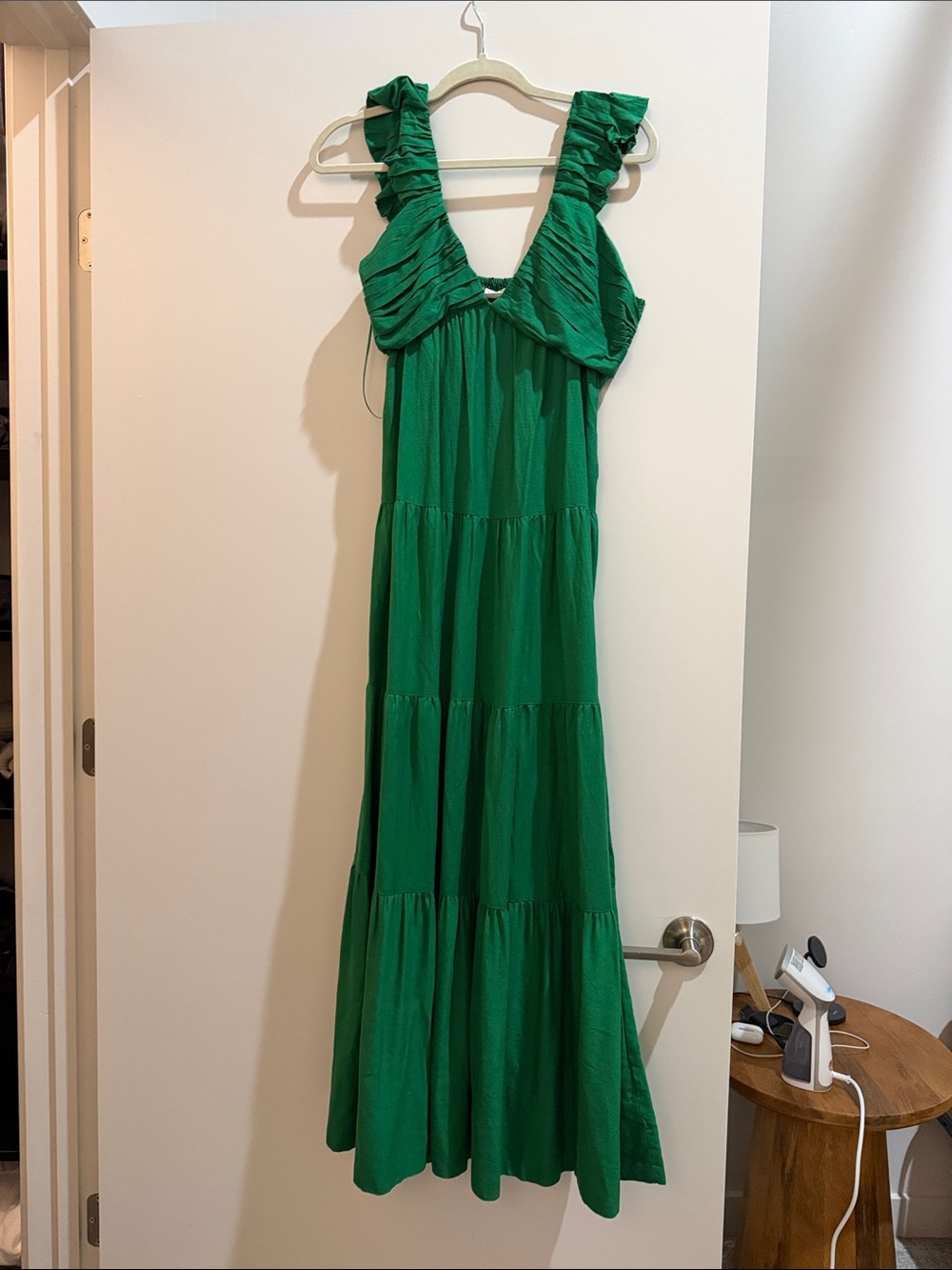 Jason Wu Emerald Ruffled Strap Tiered Maxi Dress